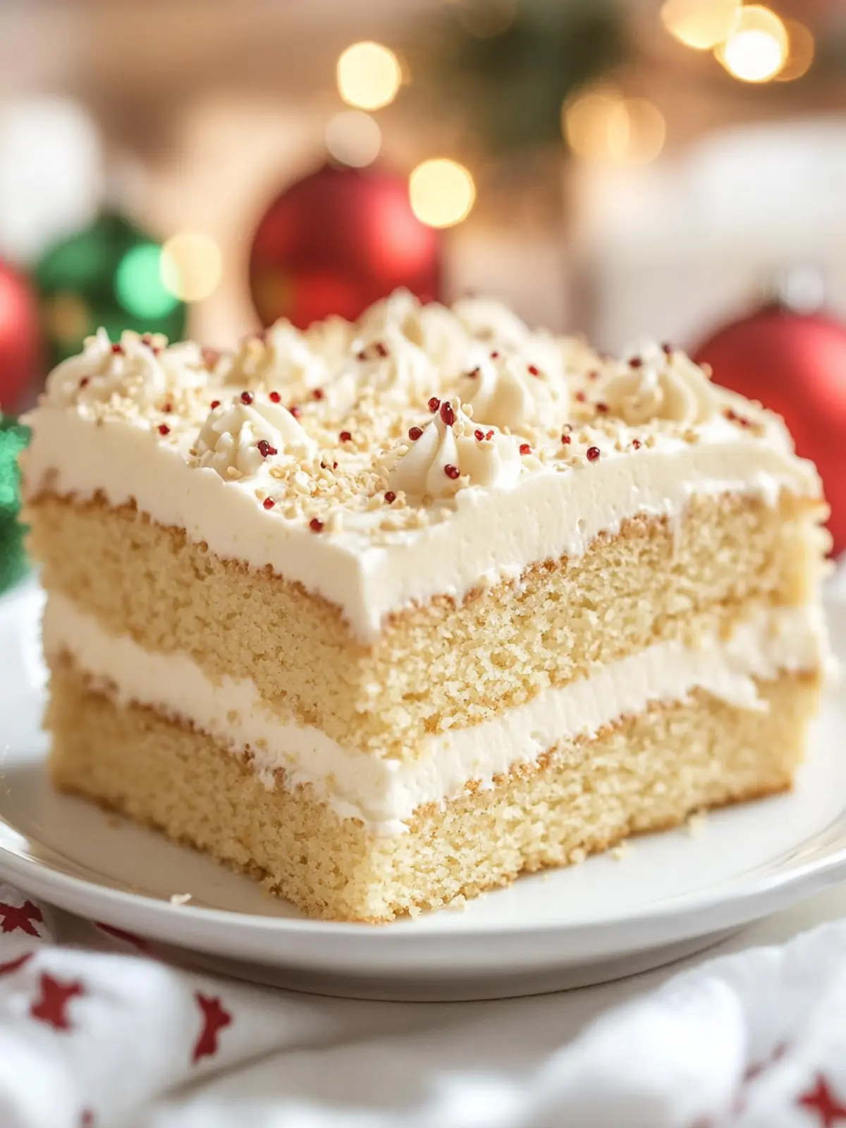 Decadent Eggnog Sheet Cake with Creamy Eggnog Buttercream 2 Eggnog Sheet Cake with Eggnog Buttercream Frosting