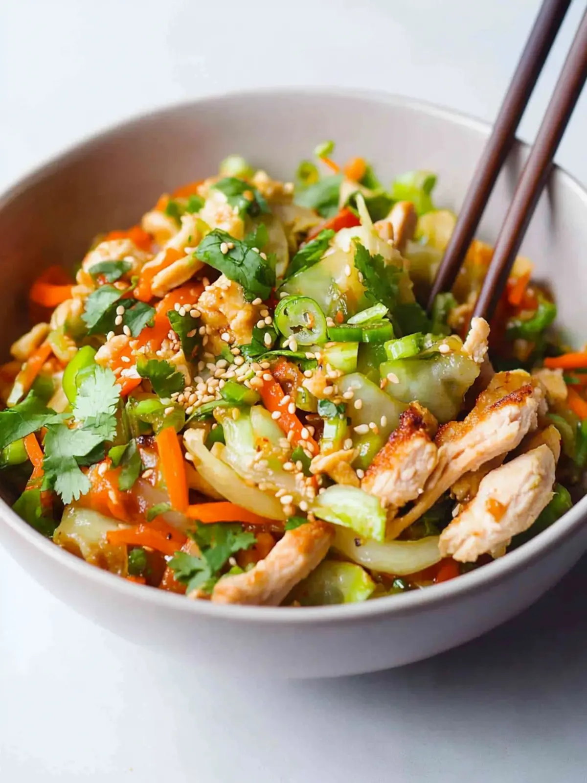 Healthy Egg Roll in a Bowl with Chicken in Just 20 Minutes 4 Healthy Egg Roll In A Bowl With Chicken
