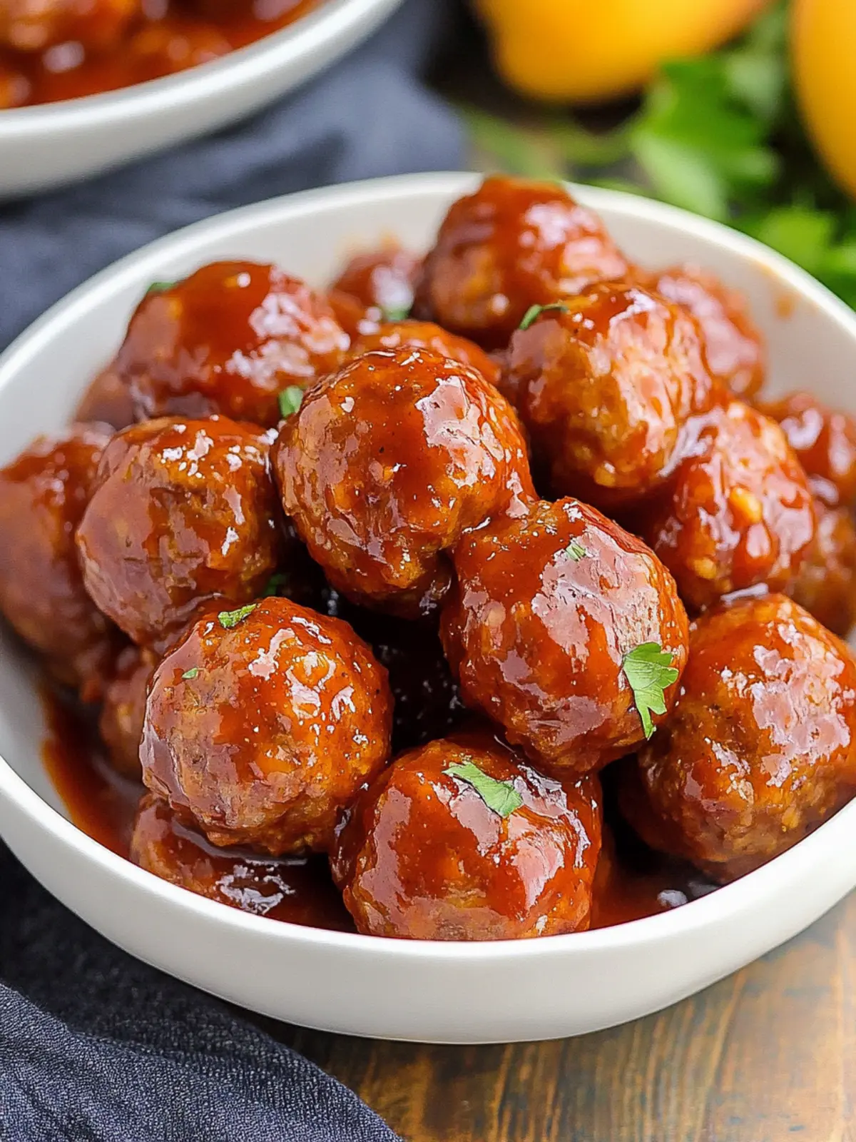 Sweet & Savory Peach BBQ Meatballs: 3-Ingredient Delight! 4 Peach BBQ Meatballs (3 Ingredient Appetizer!)