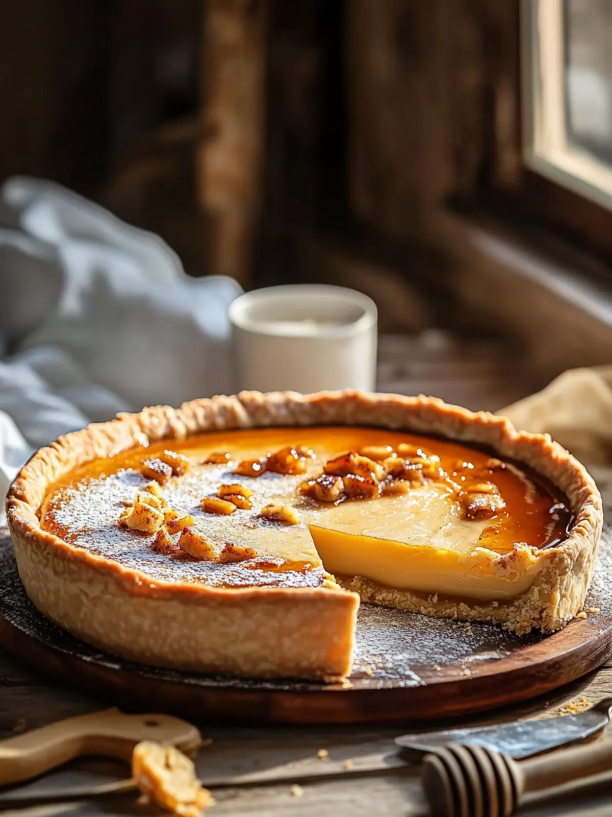 Golden Greek Honey Pie (Melopita) for Sweet Moments Together 2 Golden Greek Honey Pie (Melopita)