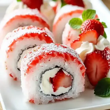 Delicious Strawberry Shortcake Sushi Roll Dessert Recipe You’ll Love 10 Creative & Cute Strawberry Shortcake Sushi Roll Dessert Recipe