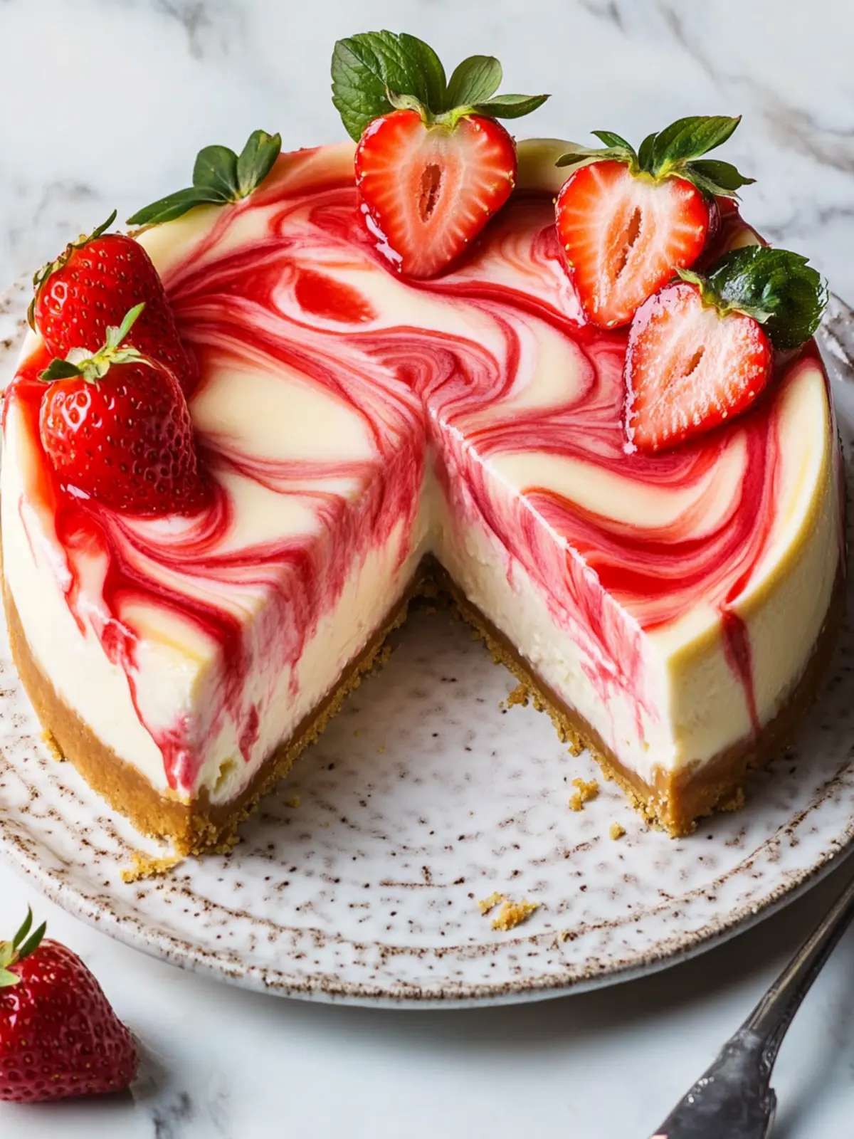 Creamy Strawberry Swirl Cheesecake Recipe for Sweet Moments 3 Strawberry Swirl Cheesecake Recipe