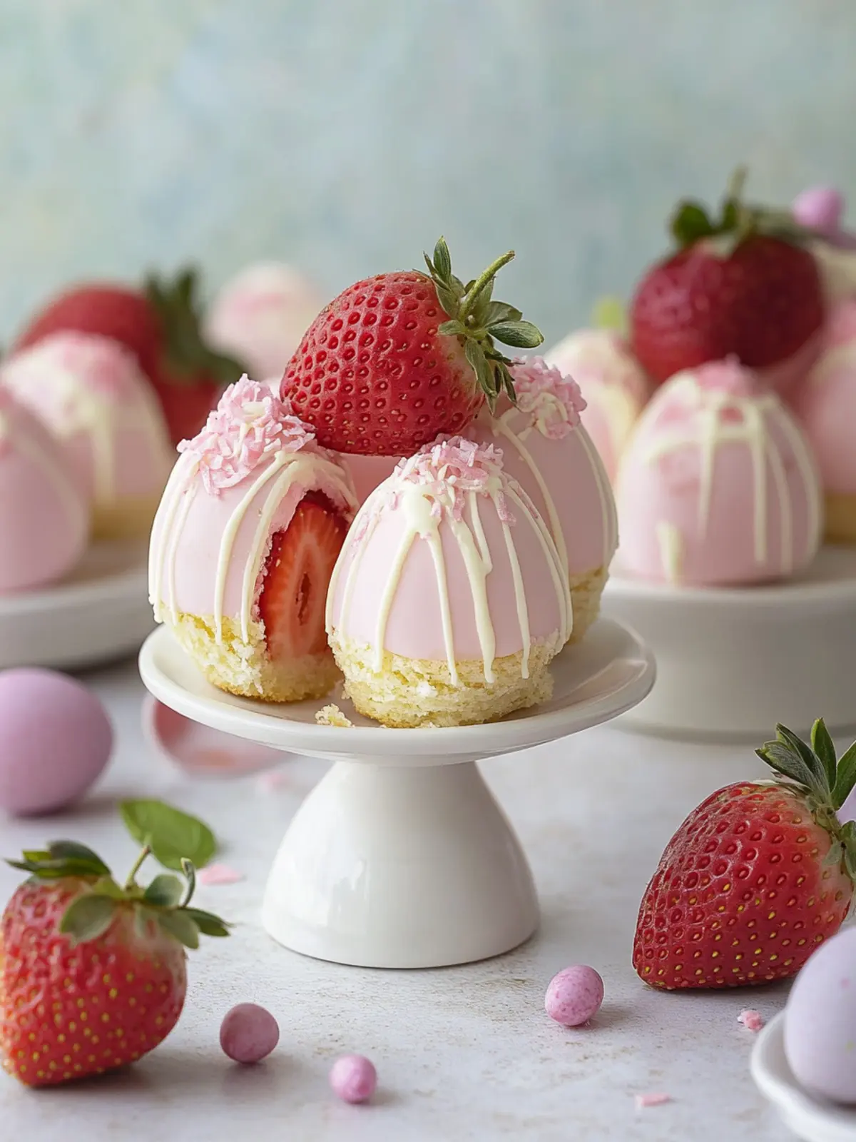 Strawberry Shortcake Easter Egg Bombs: No-Bake Spring Bliss 4 Strawberry Shortcake Easter Egg Bombs