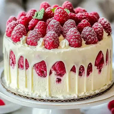 White Chocolate Raspberry Dream Cake for Unforgettable Celebrations 10 White Chocolate Raspberry Dream Cake
