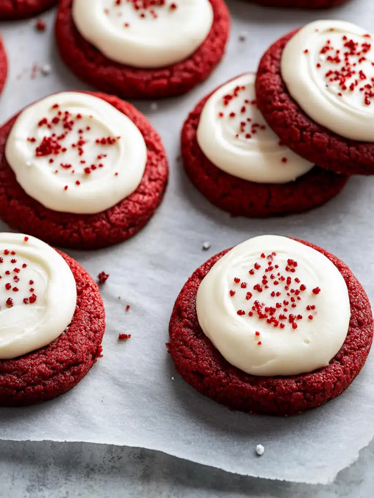 Irresistible Red Velvet Cookies with Cream Cheese Frosting Recipe 2 Red Velvet Cookies with Cream Cheese Frosting