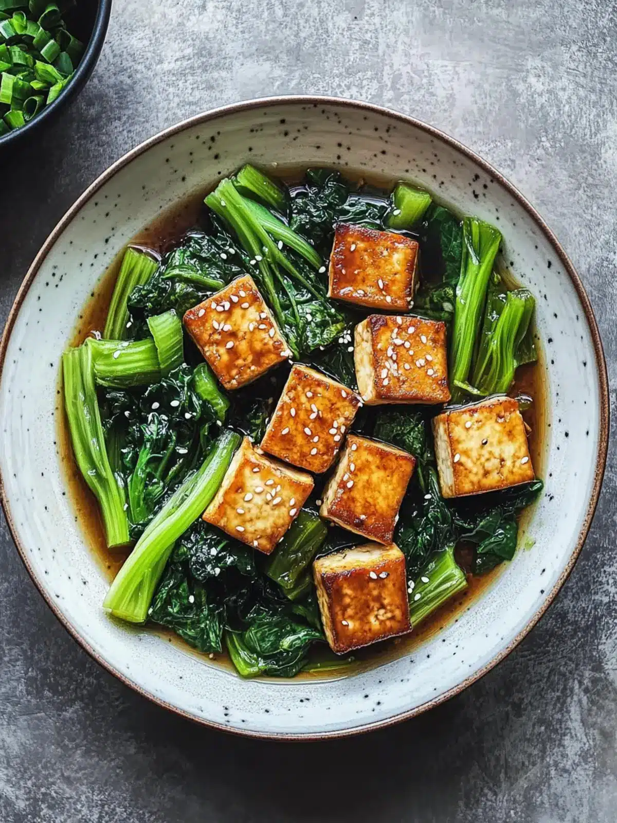 Crispy Tofu and Choy Sum Stir Fry: Quick & Colorful Delight 4 Crispy Tofu and Choy Sum