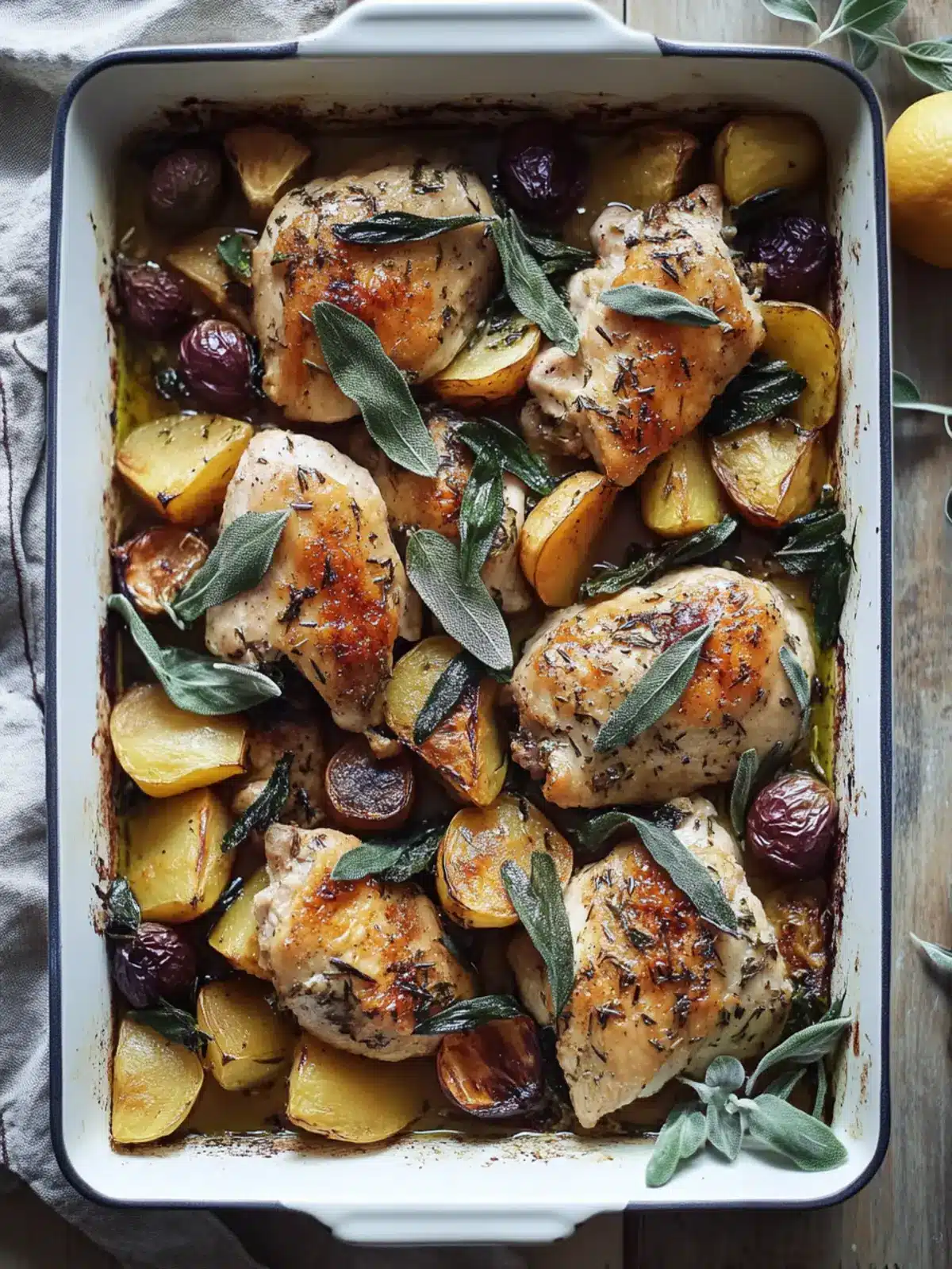Savory Chicken & Sage Traybake: Effortless One-Pan Delight 2 Chicken & Sage Traybake