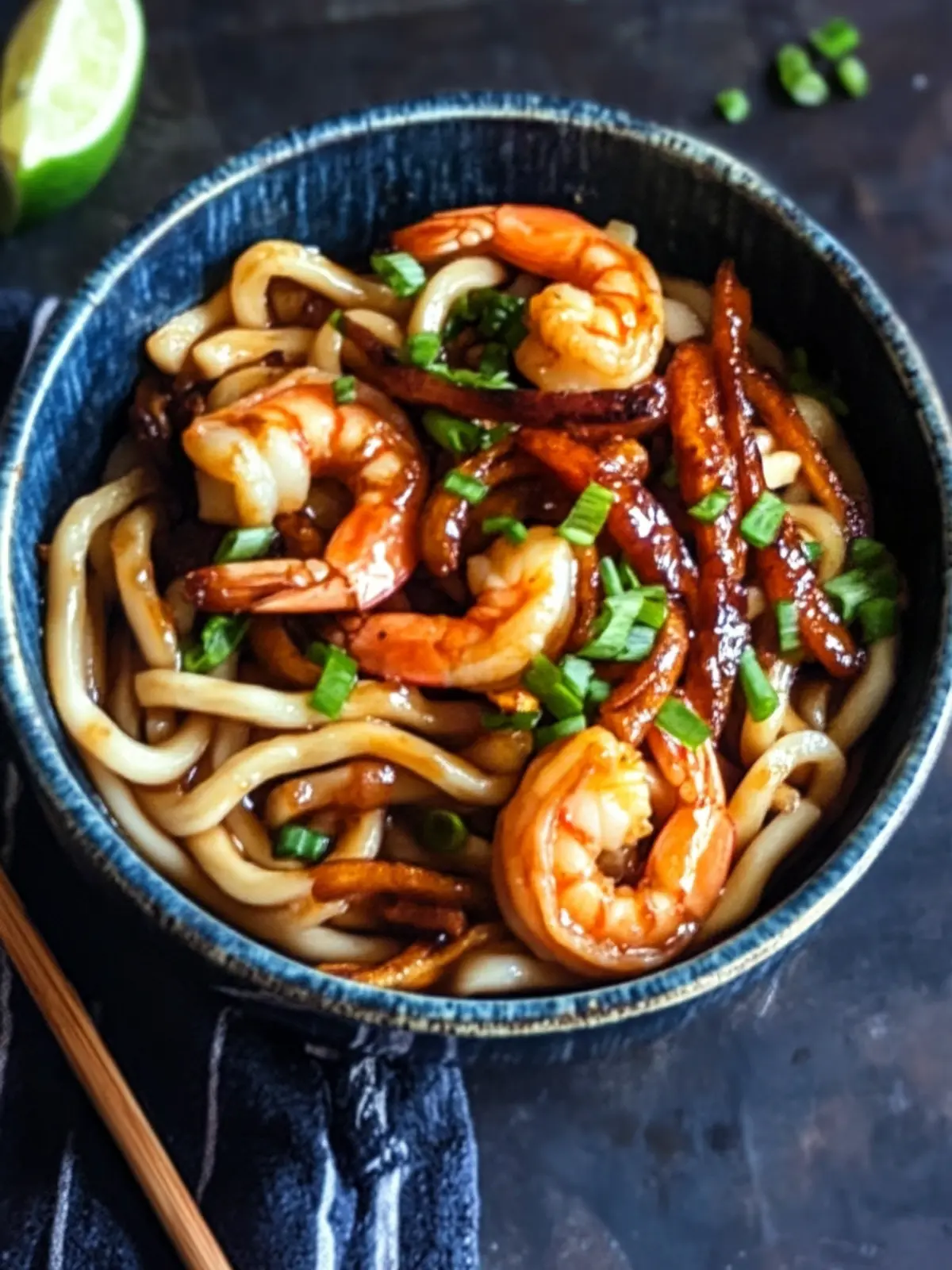 Savory Yaki Udon with Shrimp in Just 20 Minutes! 4 Yaki Udon with Shrimp