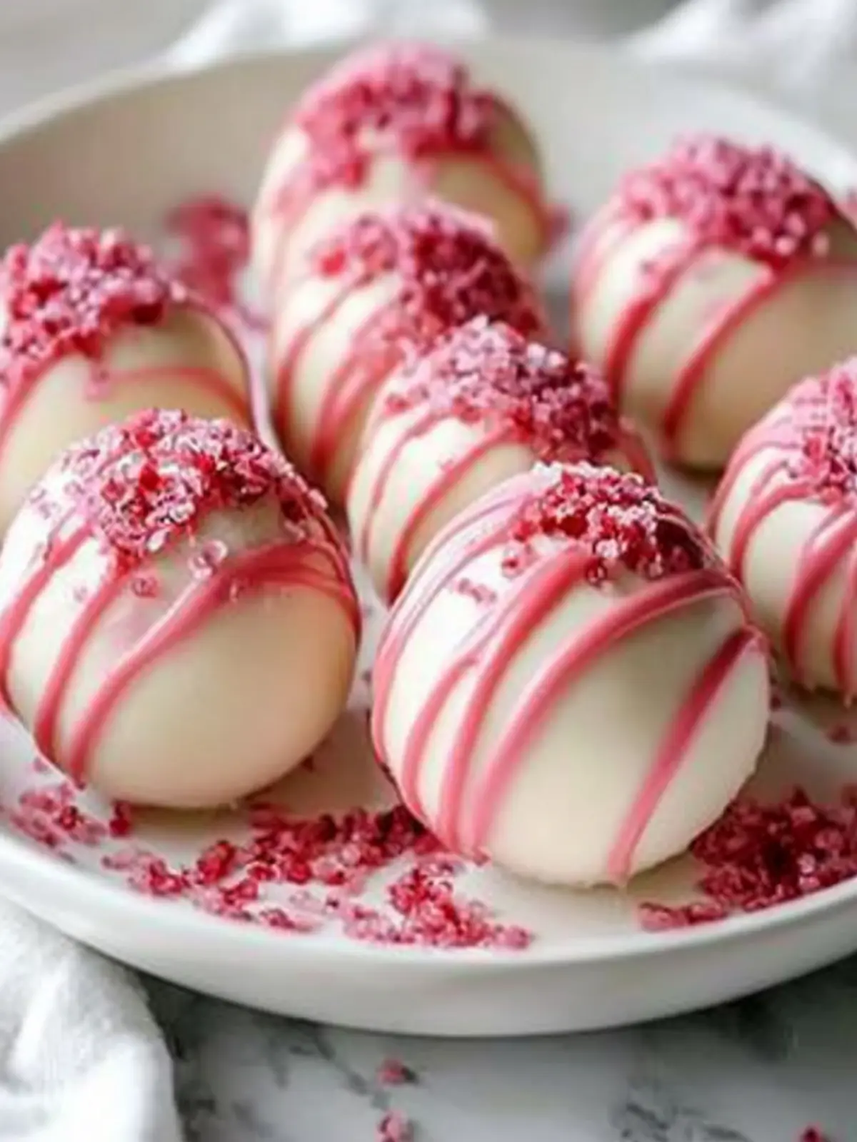 Delicious No-Bake Strawberry Cheesecake Truffle Balls Recipe 4 Strawberry Cheesecake Truffle Balls