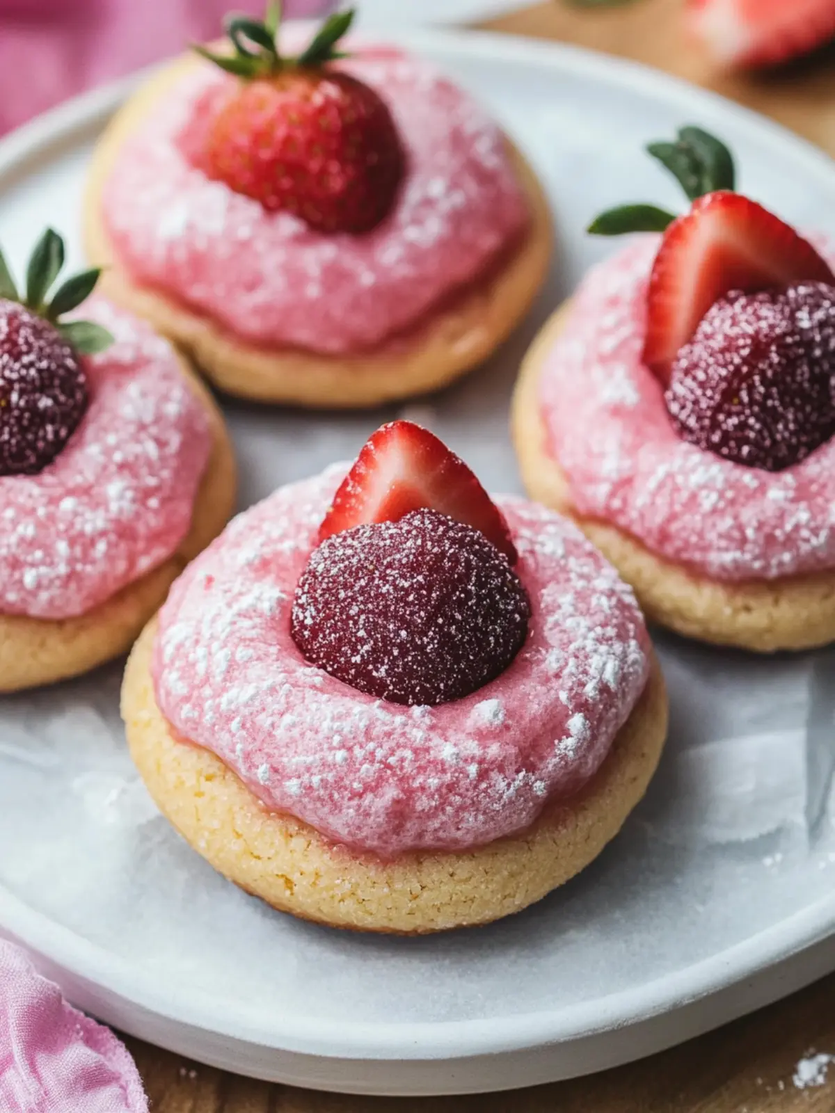 Strawberry Kiss Cookies: Soft, Sweet Delights to Share 4 Strawberry Kiss Cookies