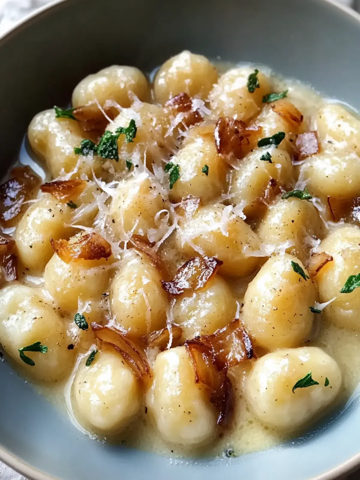 Buttery Gnocchi with Caramelized Onions and Gruyère Delight 4 Buttery Gnocchi With Caramelized Onions And Gruyère Bliss