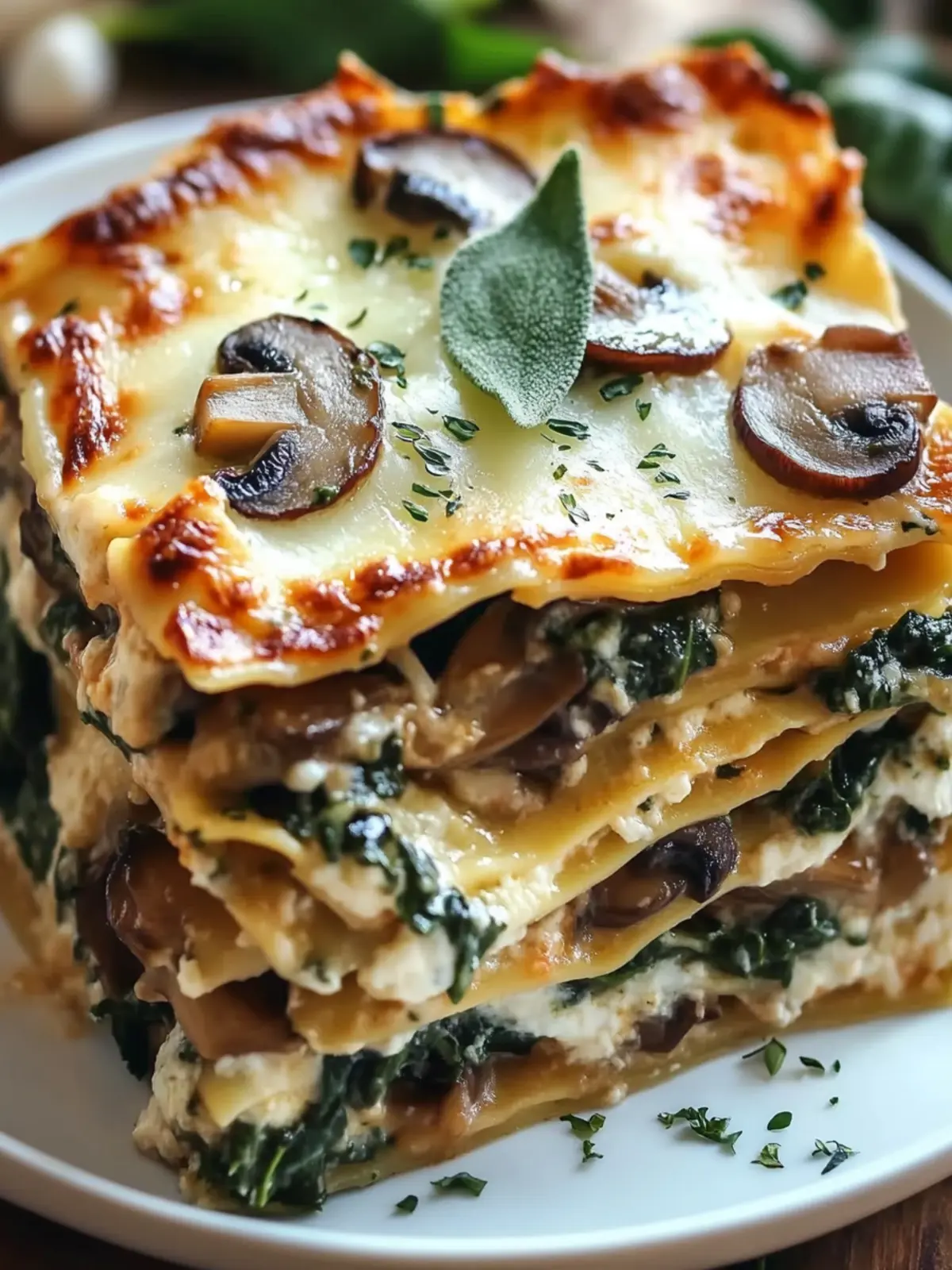 Mushroom and Spinach Lasagna: Comfort Food Bliss Awaits 4 Mushroom and Spinach Lasagna