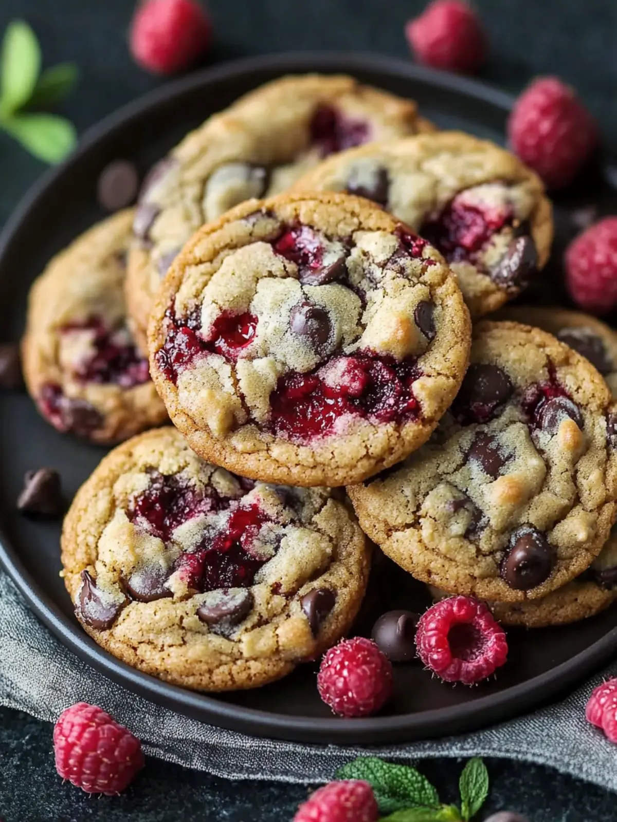 Raspberry Chocolate Chip Cookies: No-Chill, Soft & Chewy Delight 3 Raspberry Chocolate Chip Cookies