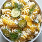 Dill Pickle Pasta Salad: Tangy Creamy Goodness for Hot Days 8 Dill Pickle Pasta Salad: Tangy Creamy Goodness for Summer