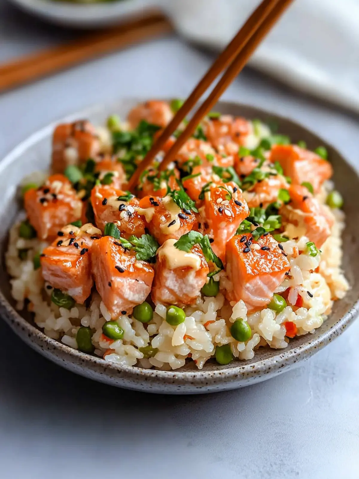 Savory Salmon Crispy Rice: A Trendy Twist on Sushi Delight 2 Salmon Crispy Rice