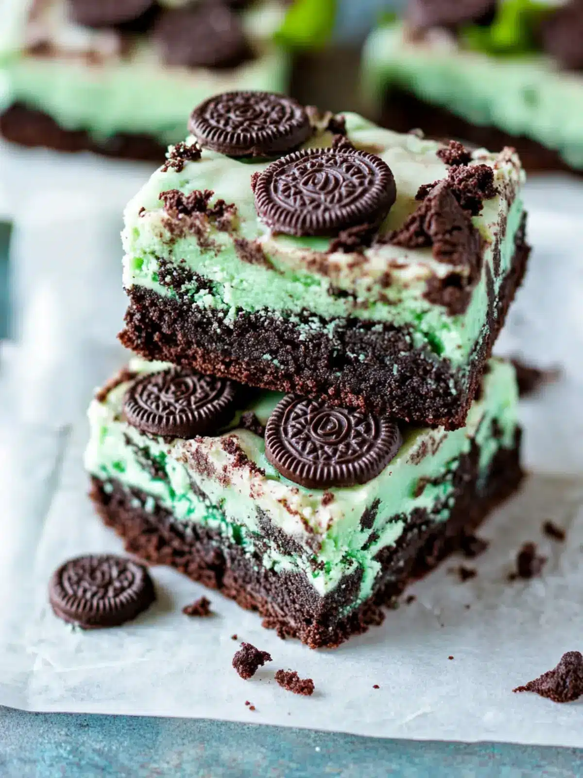 Decadent Triple Layer Fudgy Mint Oreo Brownies to Savor 2 Triple Layer Fudgy Mint Oreo Brownies