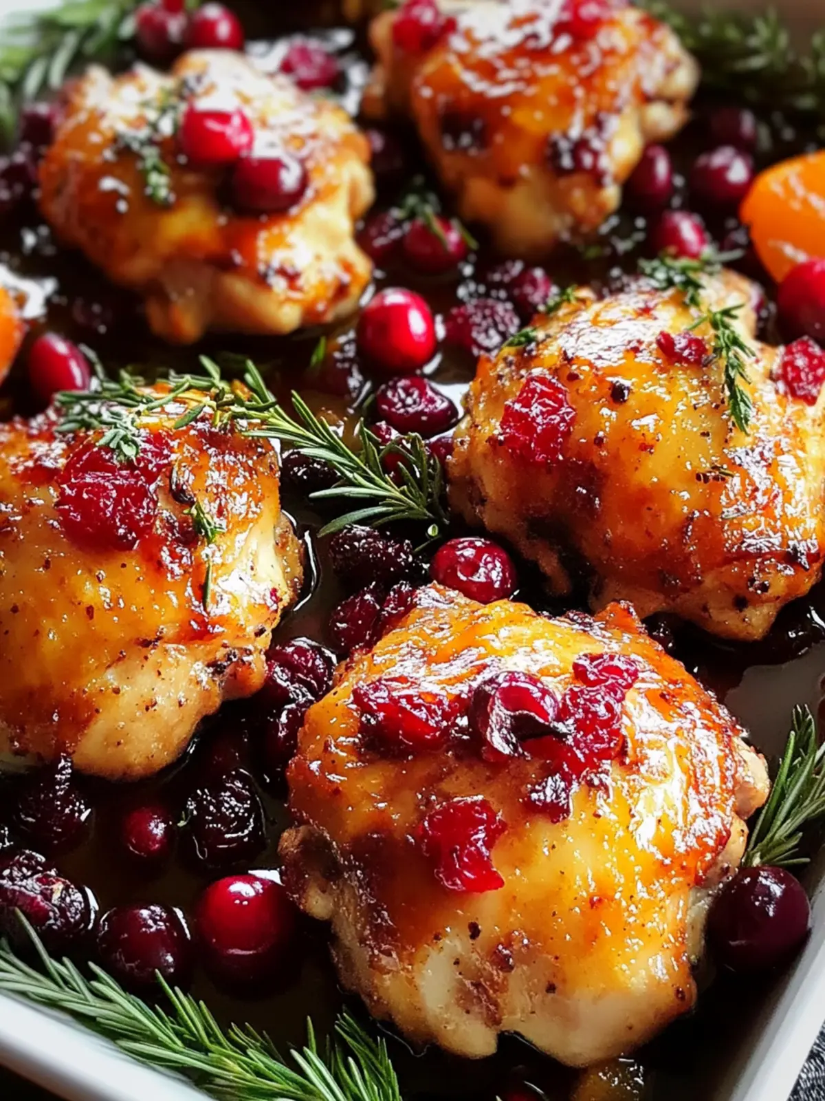 Savory Baked Orange Cranberry Chicken Thighs for Cozy Dinners 2 Baked Orange Cranberry Chicken Thighs
