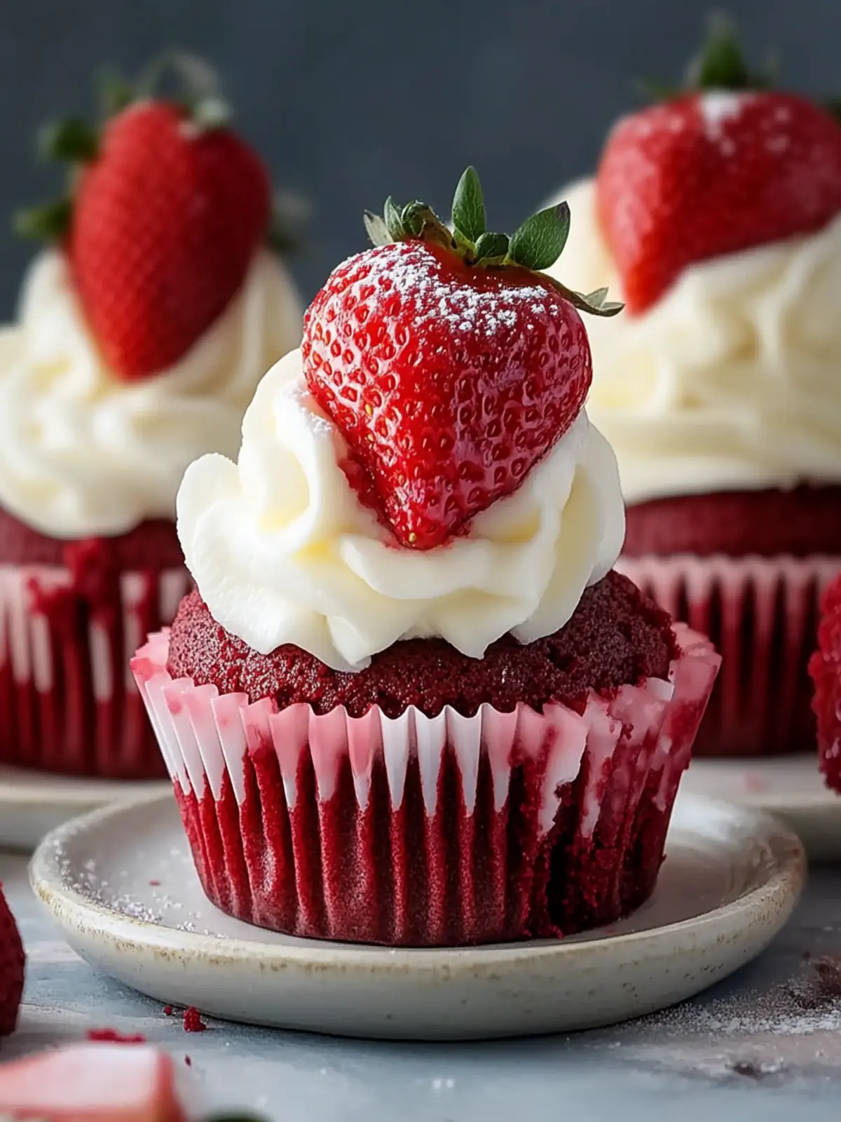 Decadent Strawberry Cheesecake Red Velvet Cupcakes to Savor 5 Strawberry Cheesecake Red Velvet Cupcakes