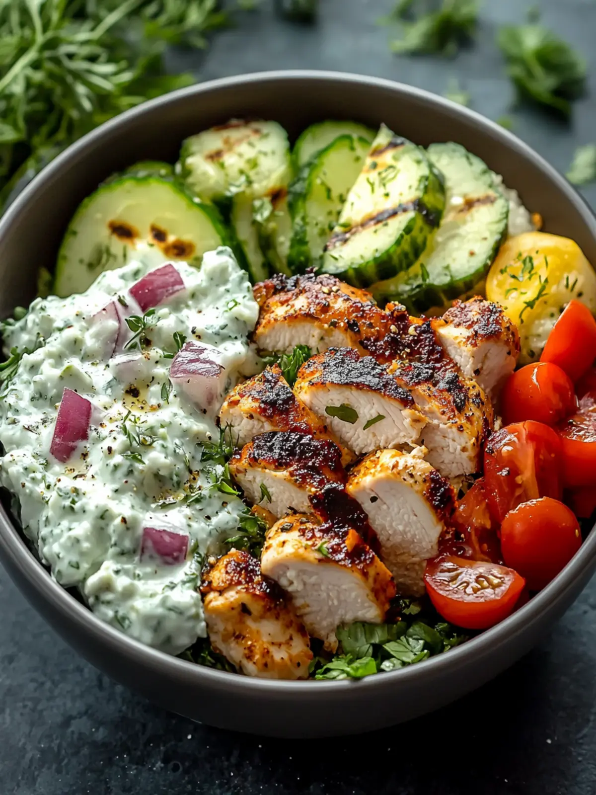Irresistible Chicken Tzatziki Bowls for Quick Mediterranean Bliss 4 Irresistible Chicken Tzatziki Bowls