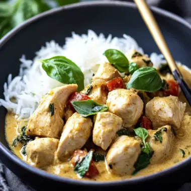Basil Chicken with Coconut Curry Sauce for Ultimate Comfort 10 Basil Chicken with Coconut Curry Sauce