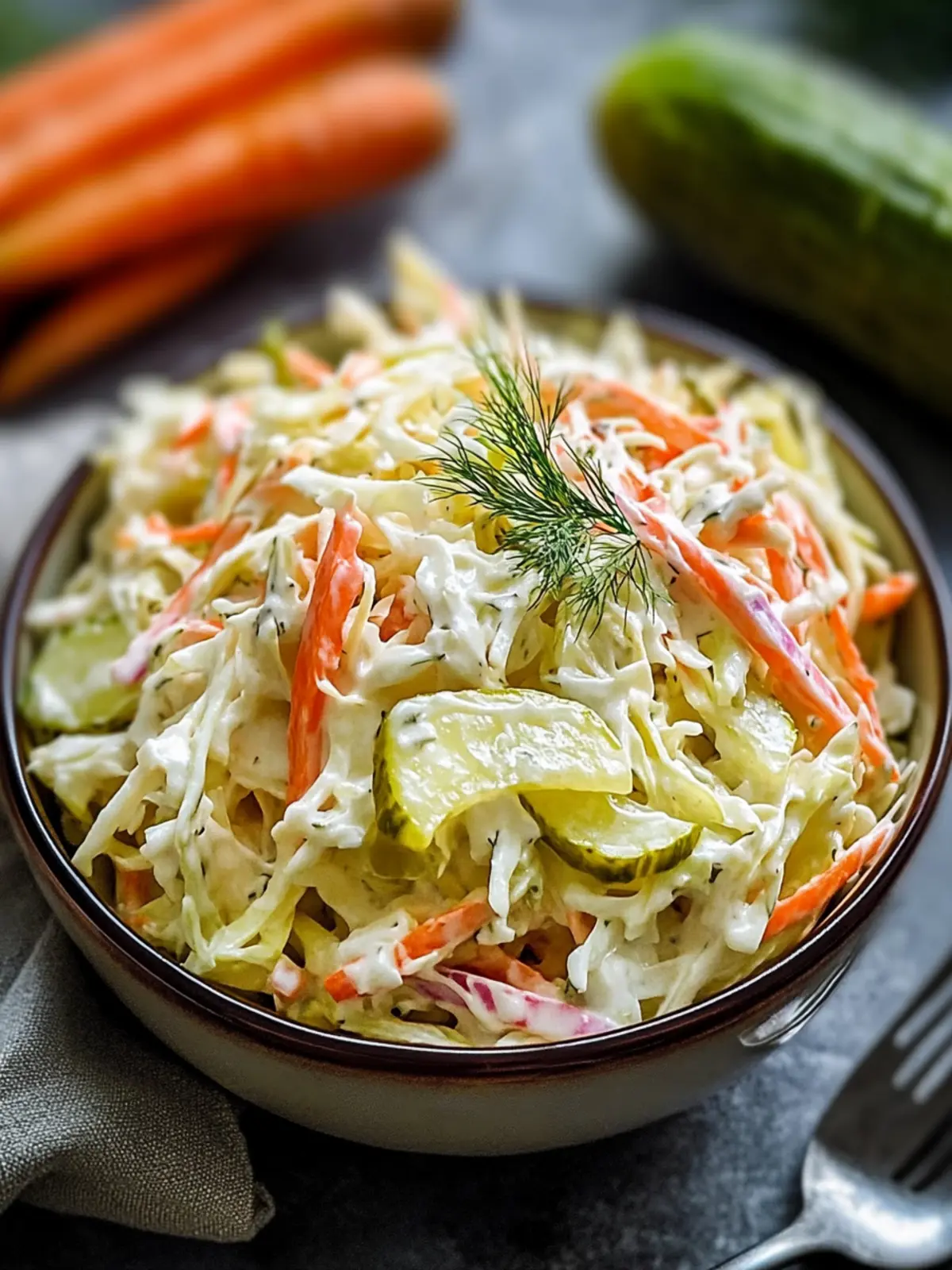 Creamy Dill Pickle Coleslaw: A Crunchy Twist on Tradition 3 Creamy Dill Pickle Coleslaw