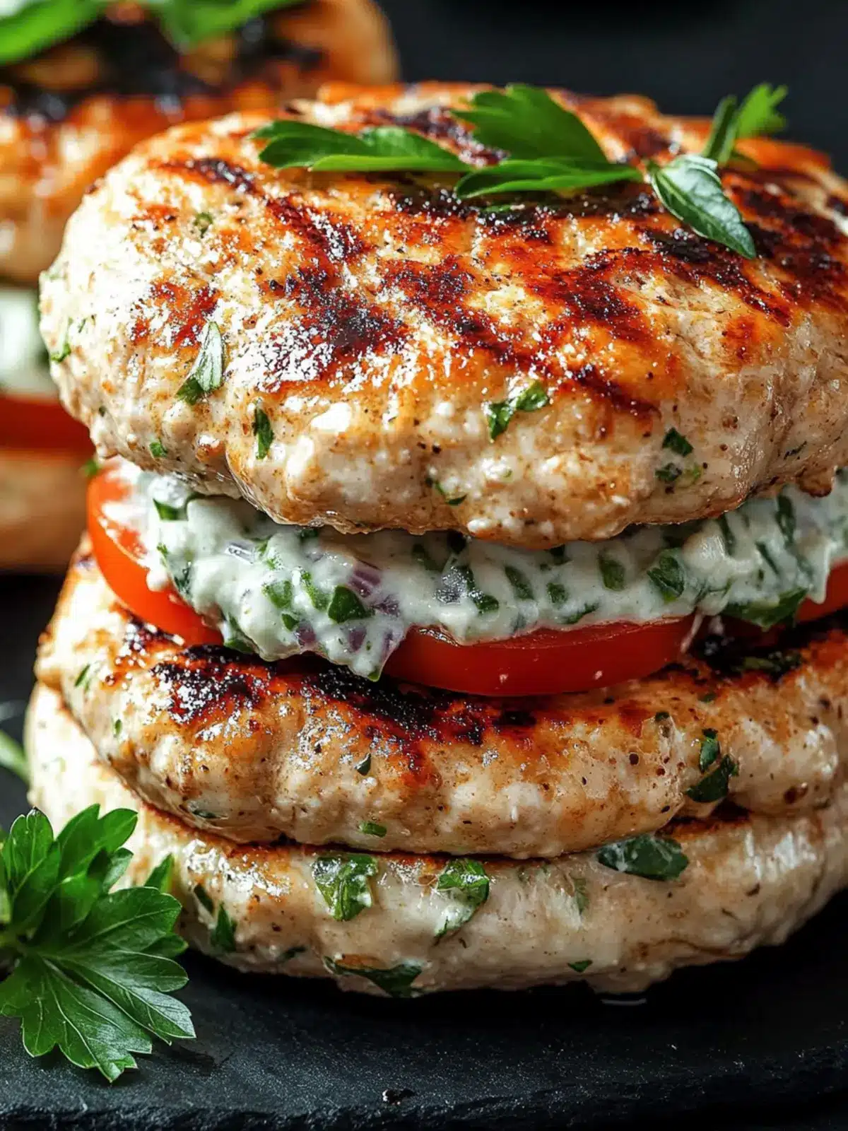 Savor Juicy Greek Chicken Burgers with Tzatziki Bliss Today 3 Juicy Greek Chicken Burgers with Tzatziki Bliss