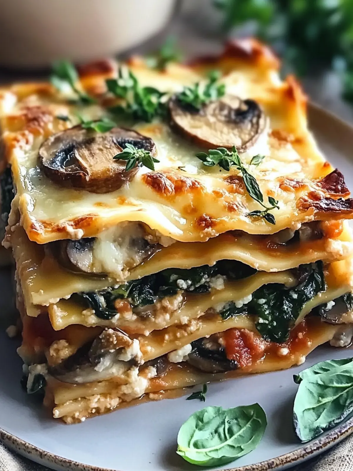 Mushroom and Spinach Lasagna: Comfort Food Bliss Awaits 2 Mushroom and Spinach Lasagna