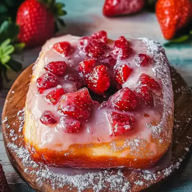 Glazed Strawberry Jam Donut Focaccia: A Sweet Bread Adventure 9 Glazed Strawberry Jam Donut