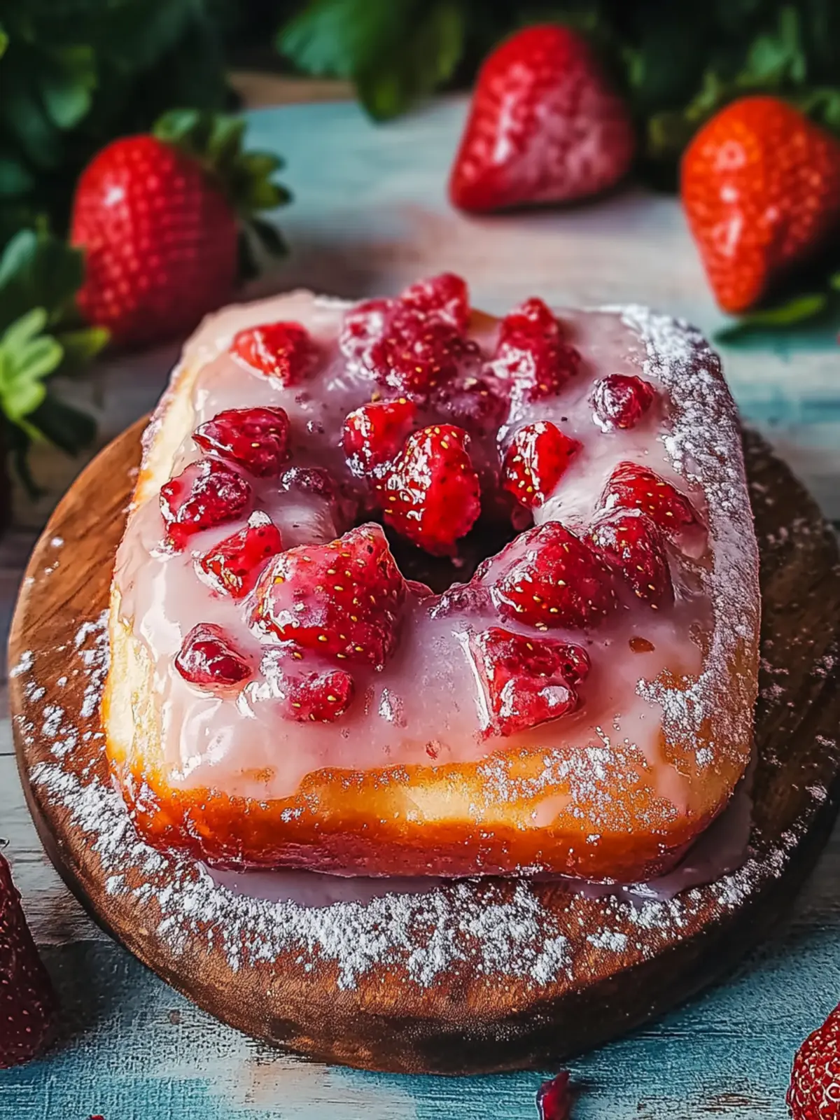 Glazed Strawberry Jam Donut Focaccia: A Sweet Bread Adventure 5 Glazed Strawberry Jam Donut