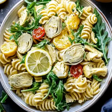 Zesty Refreshing Lemon Artichoke Arugula Pasta Salad Bliss 9 Refreshing Lemon Artichoke Arugula Pasta Salad