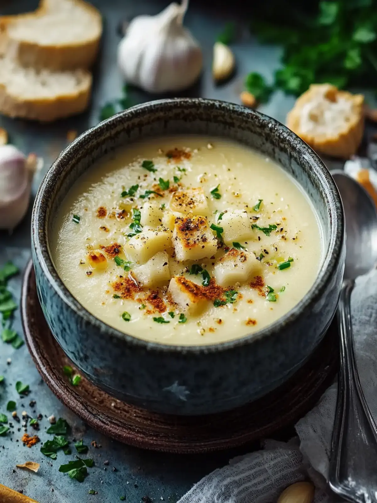 Creamy Czech Garlic Soup: A Cozy Bowl of Flavorful Comfort 5 Creamy Czech Garlic Soup