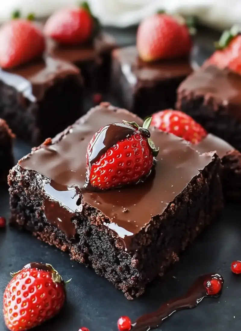 Irresistible Chocolate Covered Strawberry Brownies Recipe