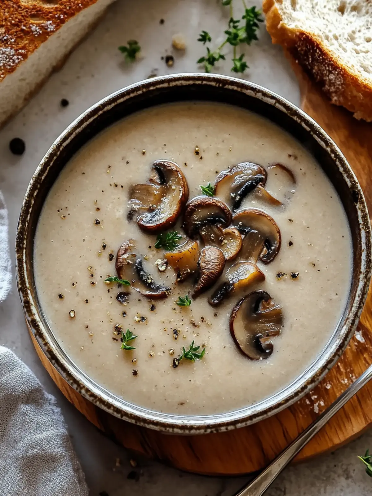 Creamy Mushroom Bisque Recipe: Comfort in Every Silky Spoonful 3 Creamy Mushroom Bisque Recipe