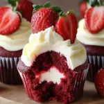 Strawberry Cheesecake Red Velvet Cupcakes You Can't Resist 11 Strawberry Cheesecake Red Velvet Cupcakes
