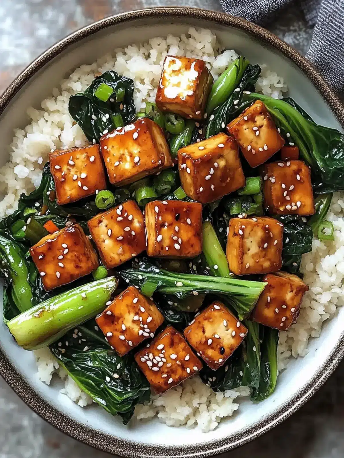 Ginger-Sesame Glazed Tofu & Bok Choy Stir Fry in 35 Minutes 4 Ginger-Sesame Glazed Tofu & Bok Choy Stir Fry