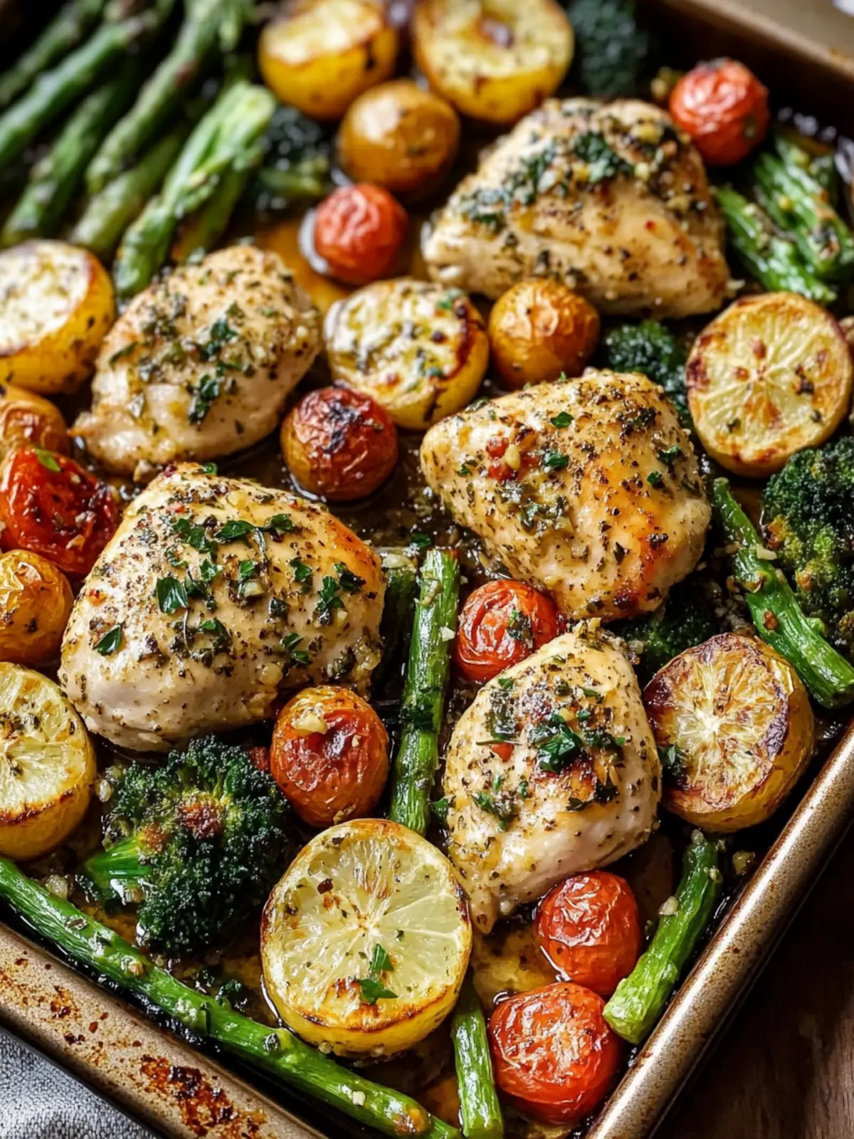 Sheet Pan Garlic Butter Chicken and Veggies for Busy Nights 2 Sheet Pan Garlic Butter Chicken and Veggies