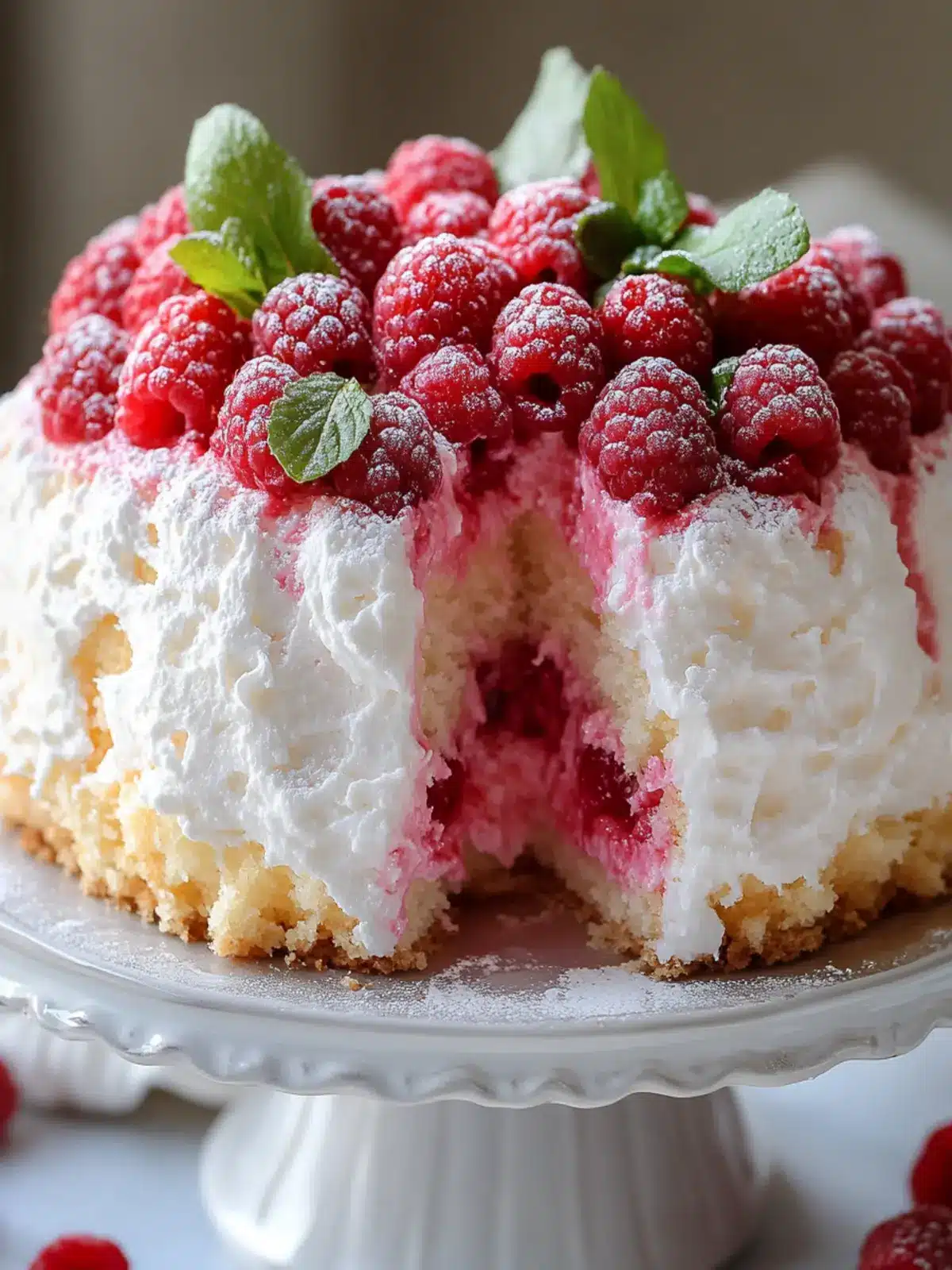 Raspberry Angel Food Cake: A Heavens of Fluffy Bliss 5 Raspberry Angel Food Cake