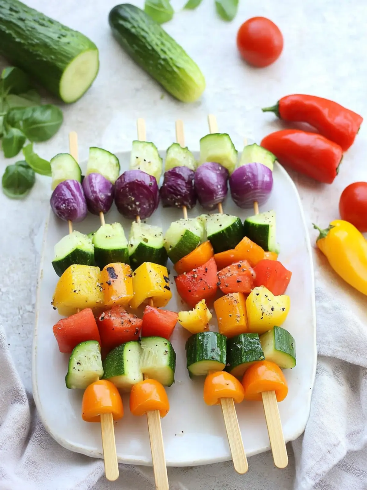 Vibrant Rainbow Veggie Kabobs for Fun, Healthy Snacking 2 Rainbow Veggie Kabobs