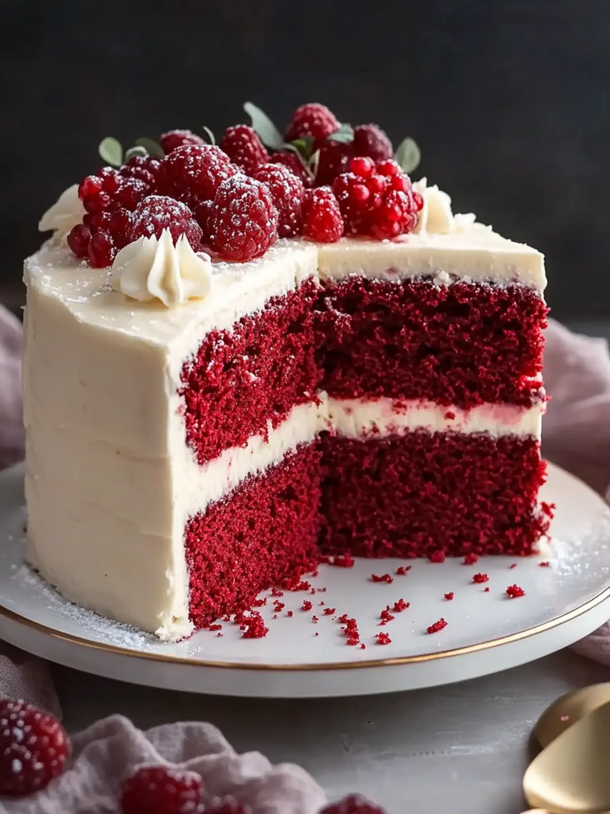 Decadent Red Velvet Cake with Cream Cheese Bliss 2 Red Velvet Cake