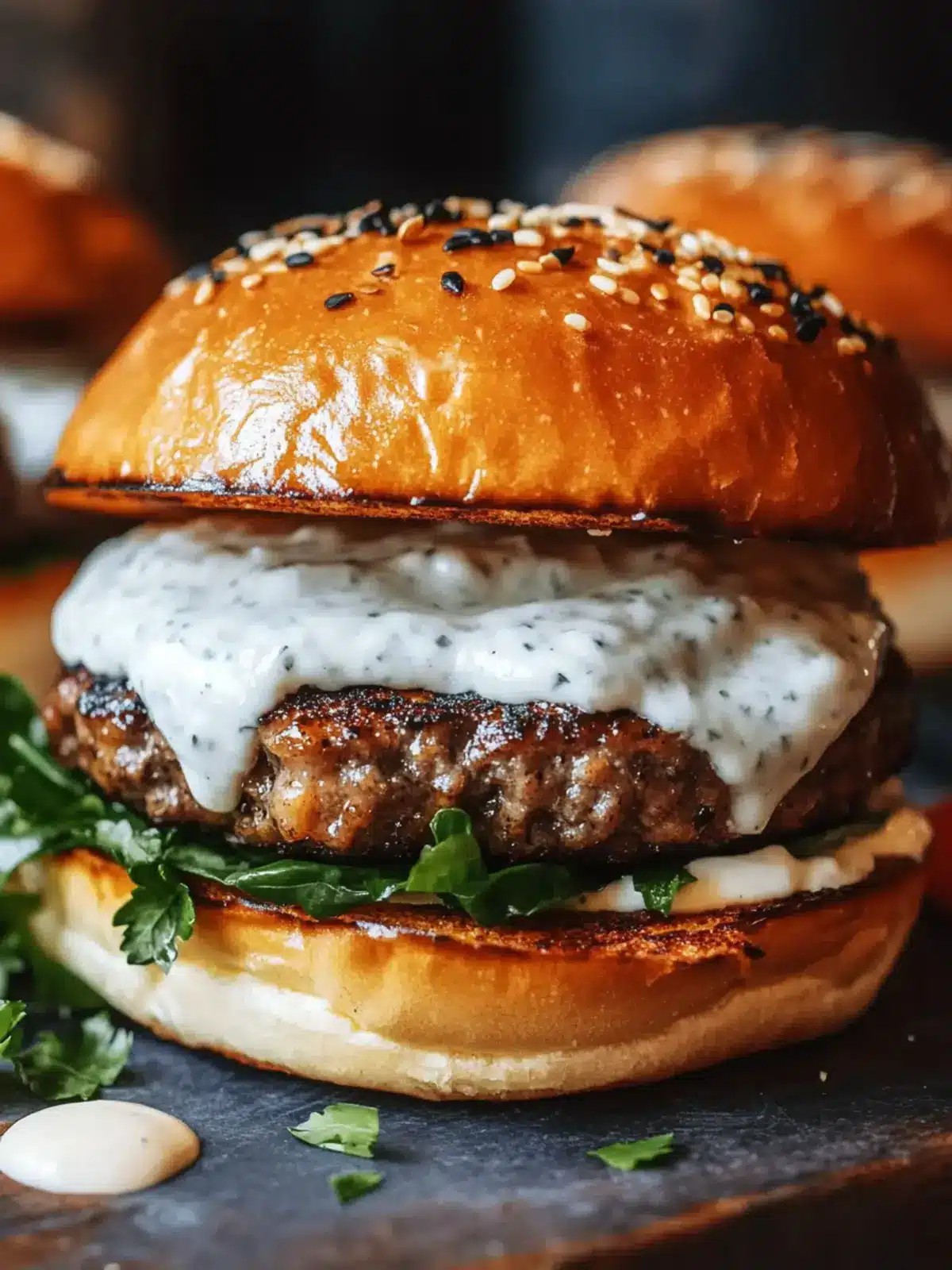 Garlic Overboard Burgers with Creamy Sauce for Epic Flavor 2 Garlic Overboard Burgers with Creamy Sauce