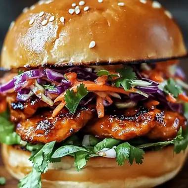 Savory Korean BBQ Chicken Sandwich with Crunchy Slaw Delight 9 Savory Korean BBQ Chicken Sandwich with Crunchy Slaw