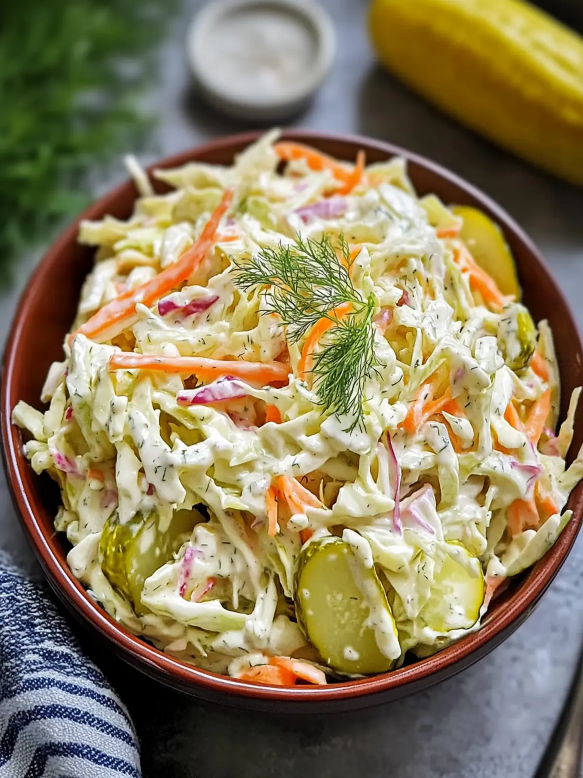Creamy Dill Pickle Coleslaw: A Crunchy Twist on Tradition 4 Creamy Dill Pickle Coleslaw
