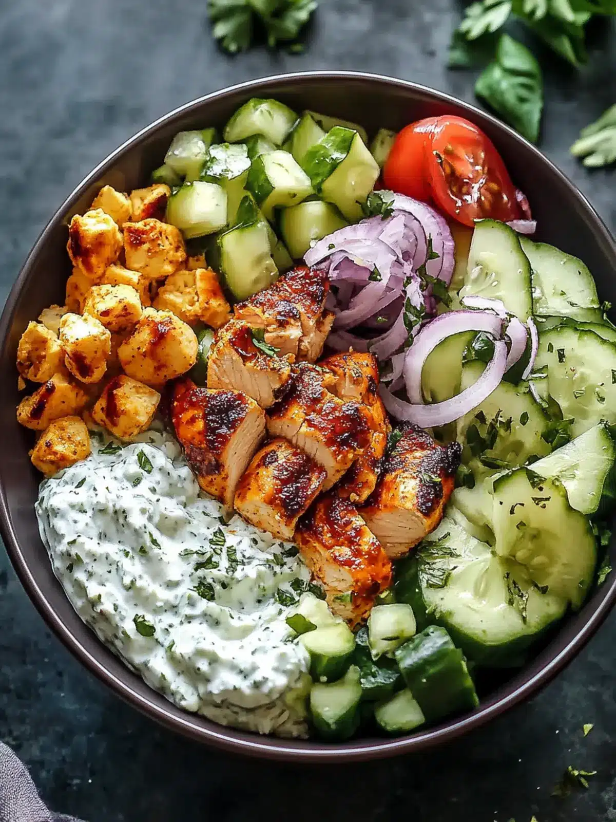 Irresistible Chicken Tzatziki Bowls for Quick Mediterranean Bliss 2 Irresistible Chicken Tzatziki Bowls