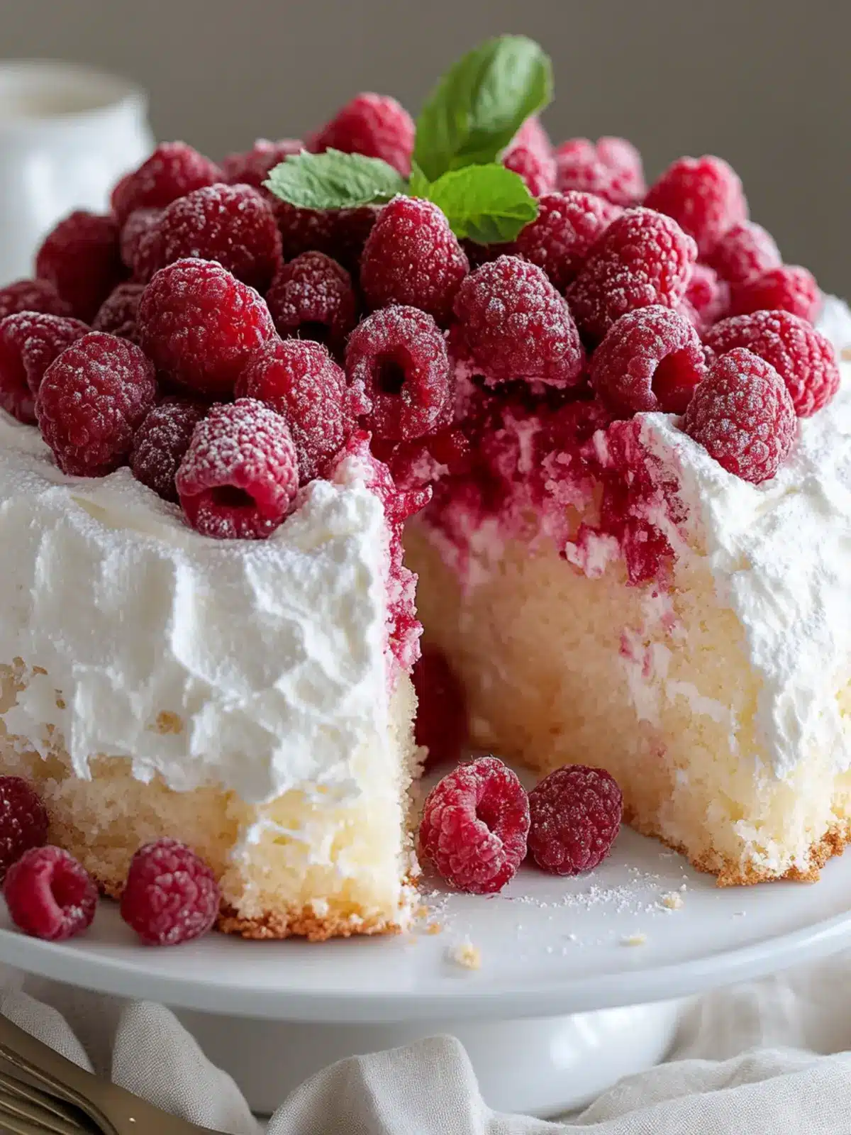 Raspberry Angel Food Cake: A Heavens of Fluffy Bliss 3 Raspberry Angel Food Cake