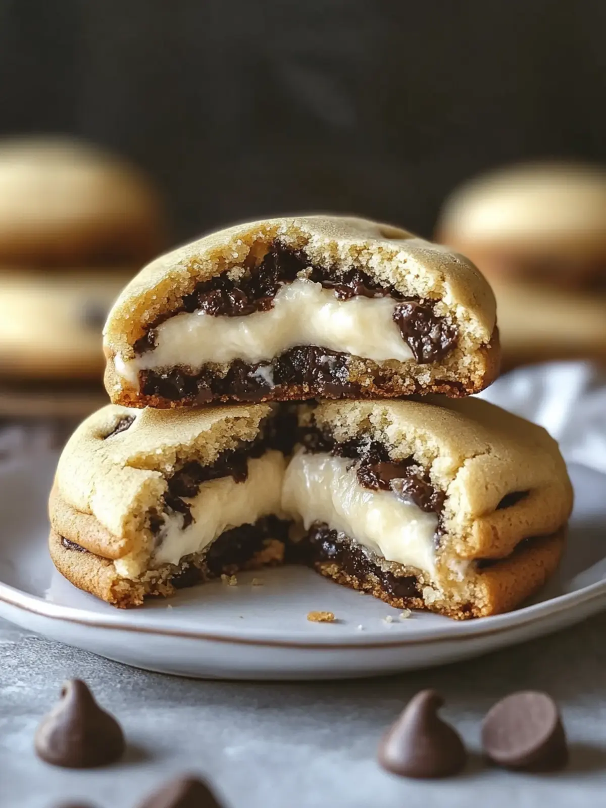 Decadent Cheesecake Stuffed Chocolate Chip Cookies at Home 5 Cheesecake Stuffed Chocolate Chip Cookies