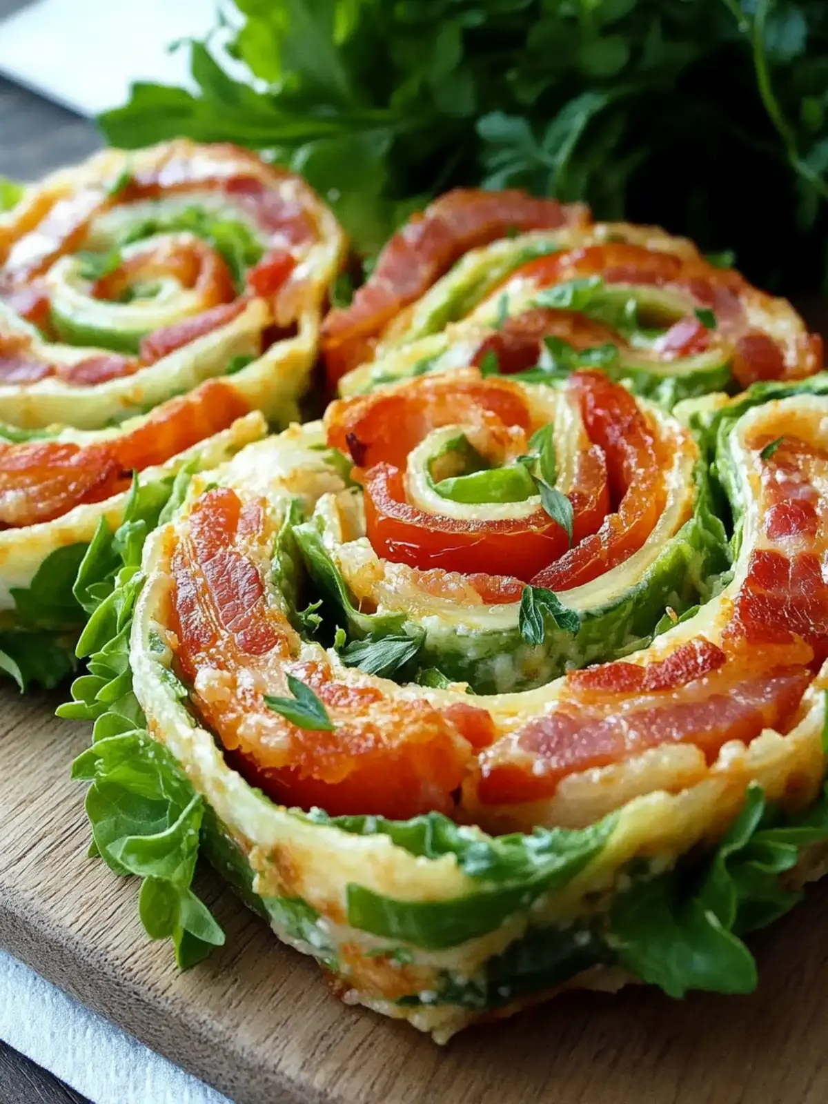 Easy Cheesy Bacon, Lettuce & Tomato Spirals Recipe Anyone Can Make 2 Easy Cheesy Bacon, Lettuce & Tomato Spirals Recipe