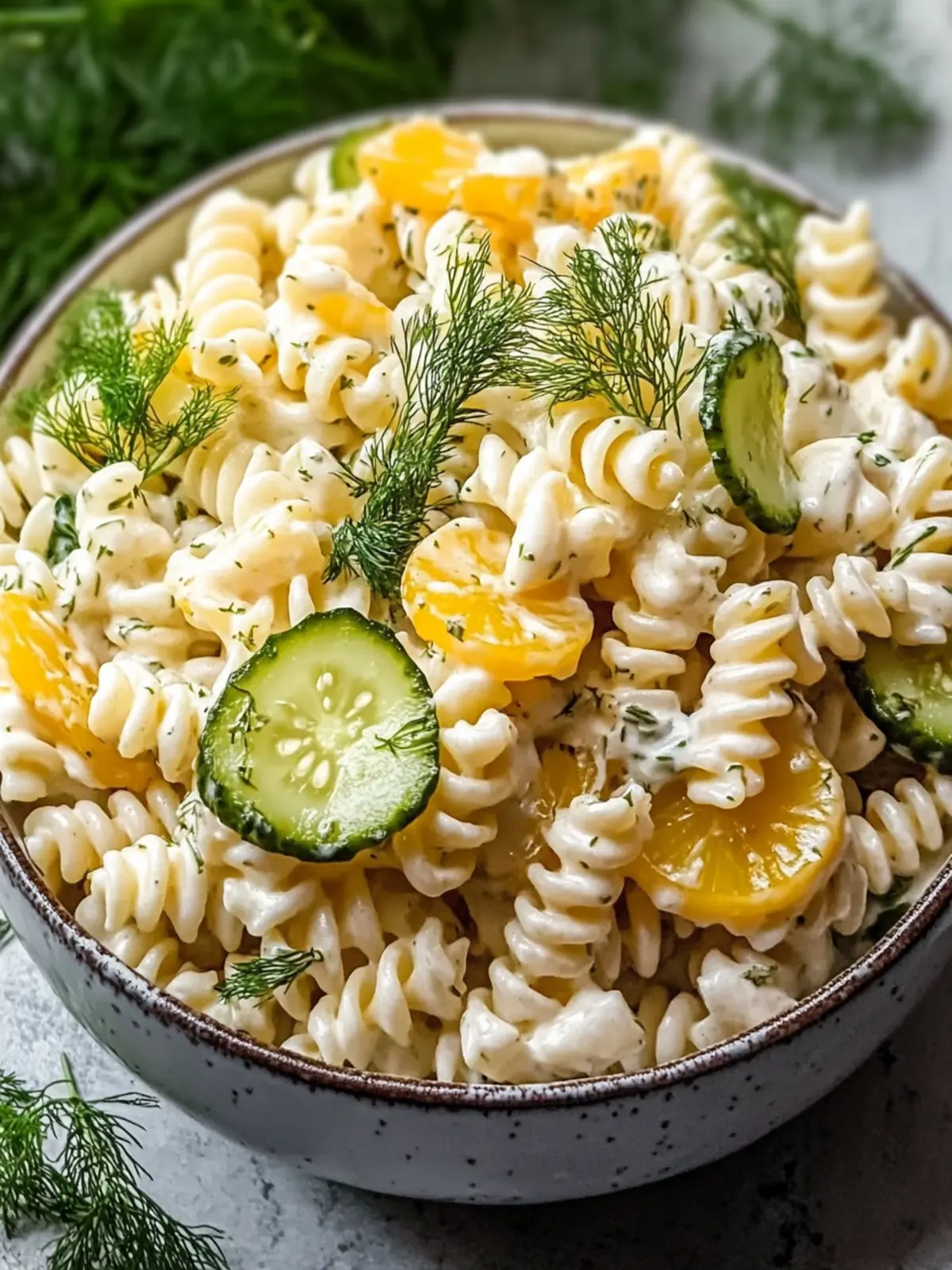 Dill Pickle Pasta Salad: Tangy Creamy Goodness for Hot Days 2 Dill Pickle Pasta Salad: Tangy Creamy Goodness for Summer