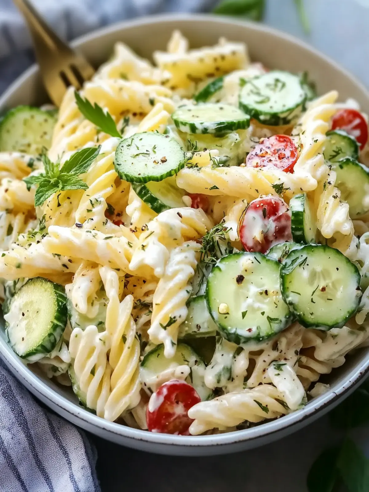 Delicious Healthy Cucumber Pasta Salad for Your Summer Picnics 3 Healthy Cucumber Pasta Salad