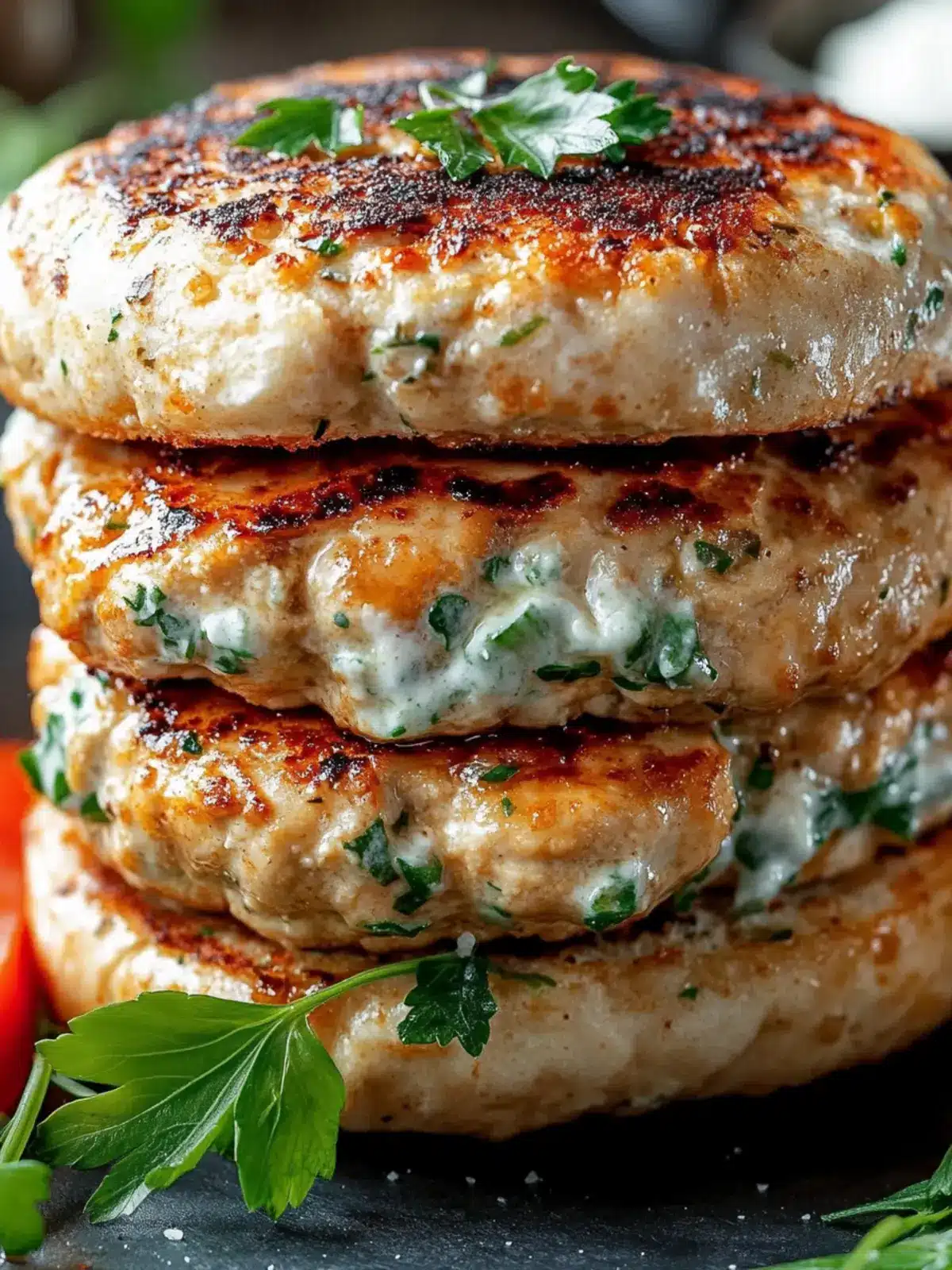 Savor Juicy Greek Chicken Burgers with Tzatziki Bliss Today 2 Juicy Greek Chicken Burgers with Tzatziki Bliss