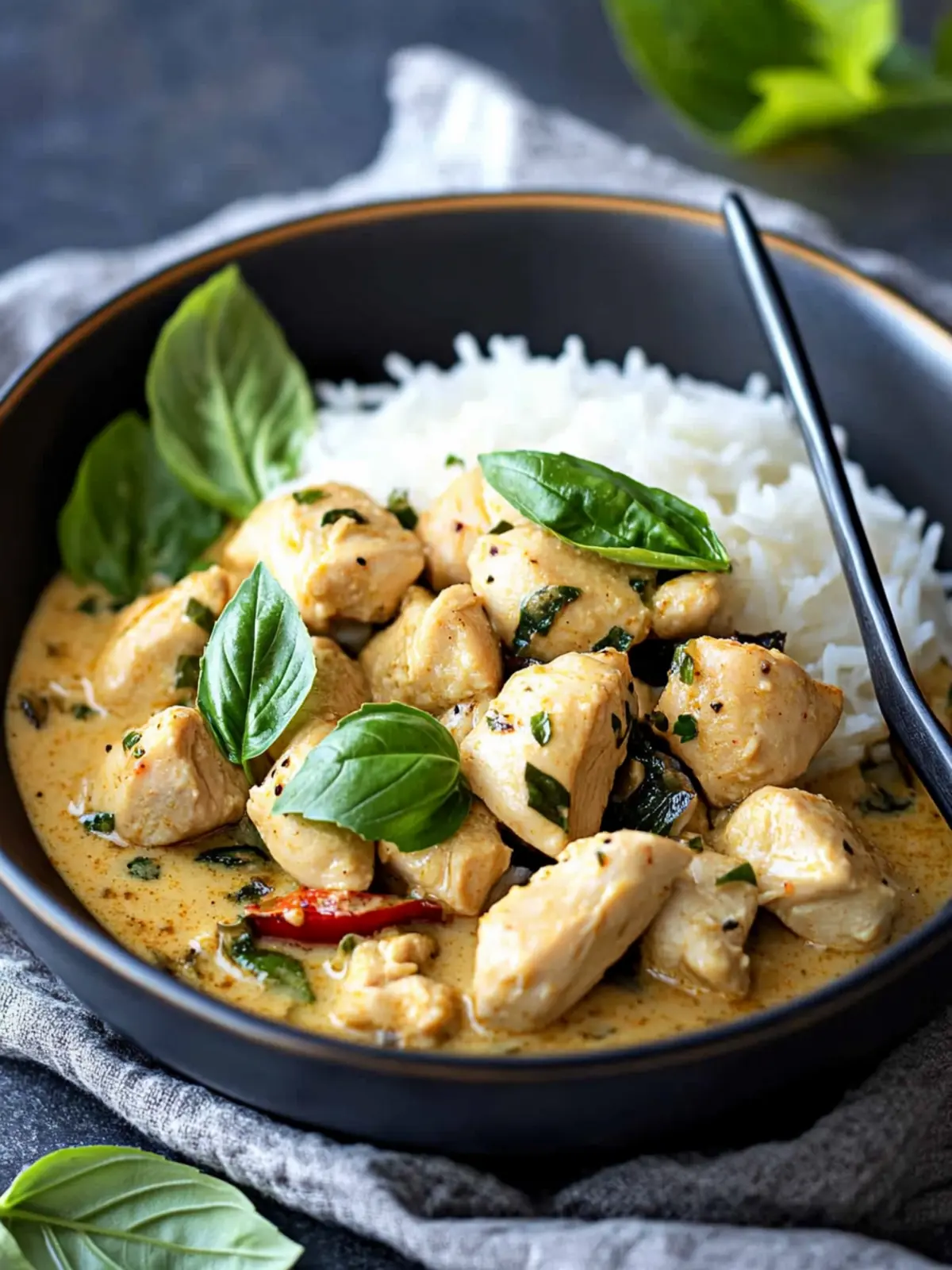 Basil Chicken with Coconut Curry Sauce for Ultimate Comfort 2 Basil Chicken with Coconut Curry Sauce